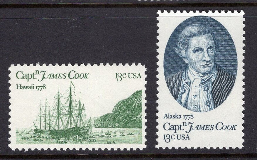 HAWAII ALASKA CAPTAIN Cook 5 sets of 2 Ships Paintings