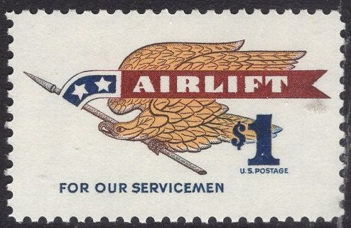 3 AIRLIFT EAGLE Servicemen War Pennant Viet Nam