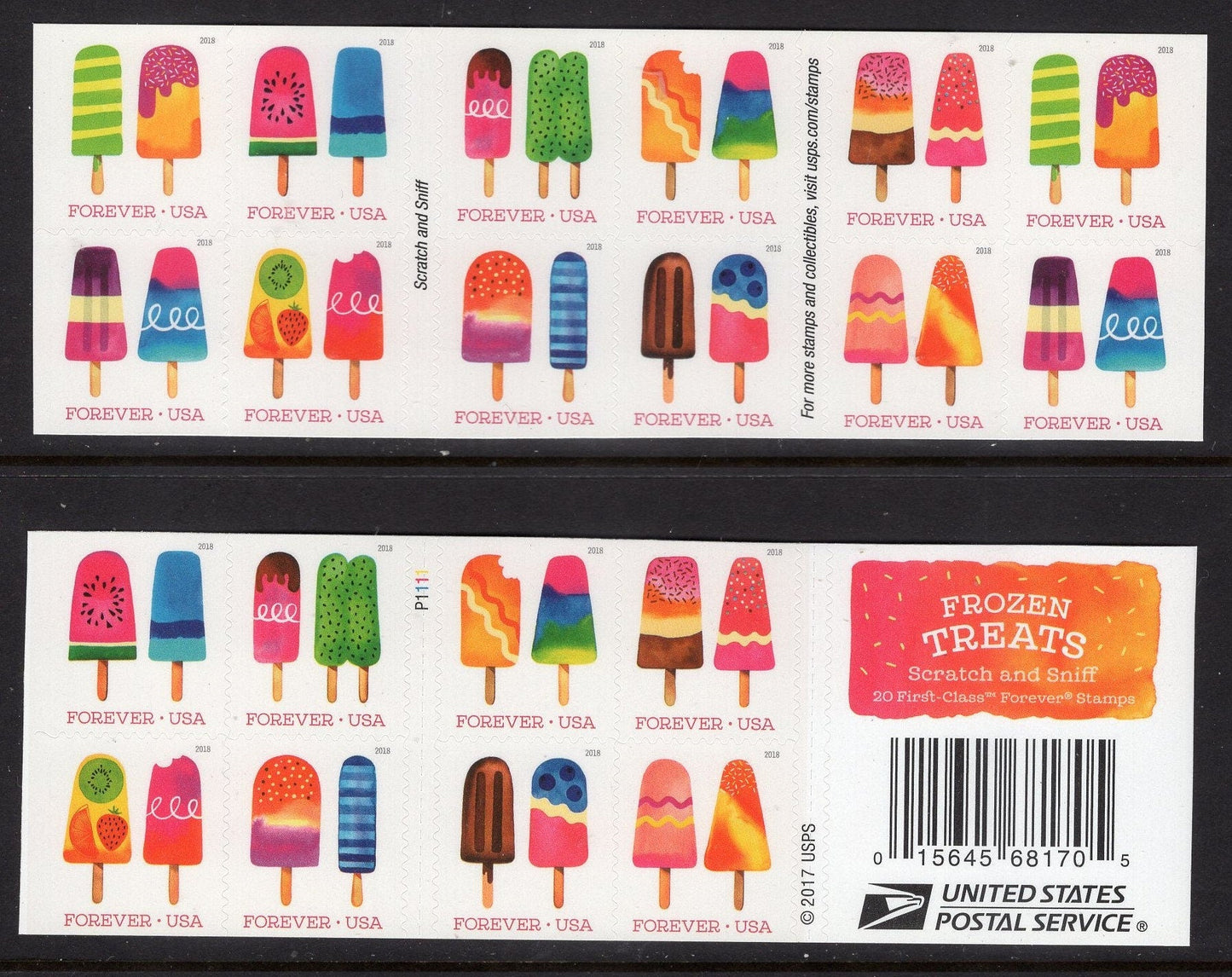 GENUINE FROZEN Treats with SCENT Popsicles Booklet of 20