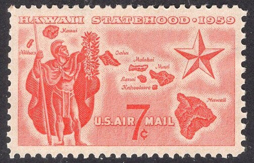 10 HAWAII ISLANDS Warrior Map Statehood