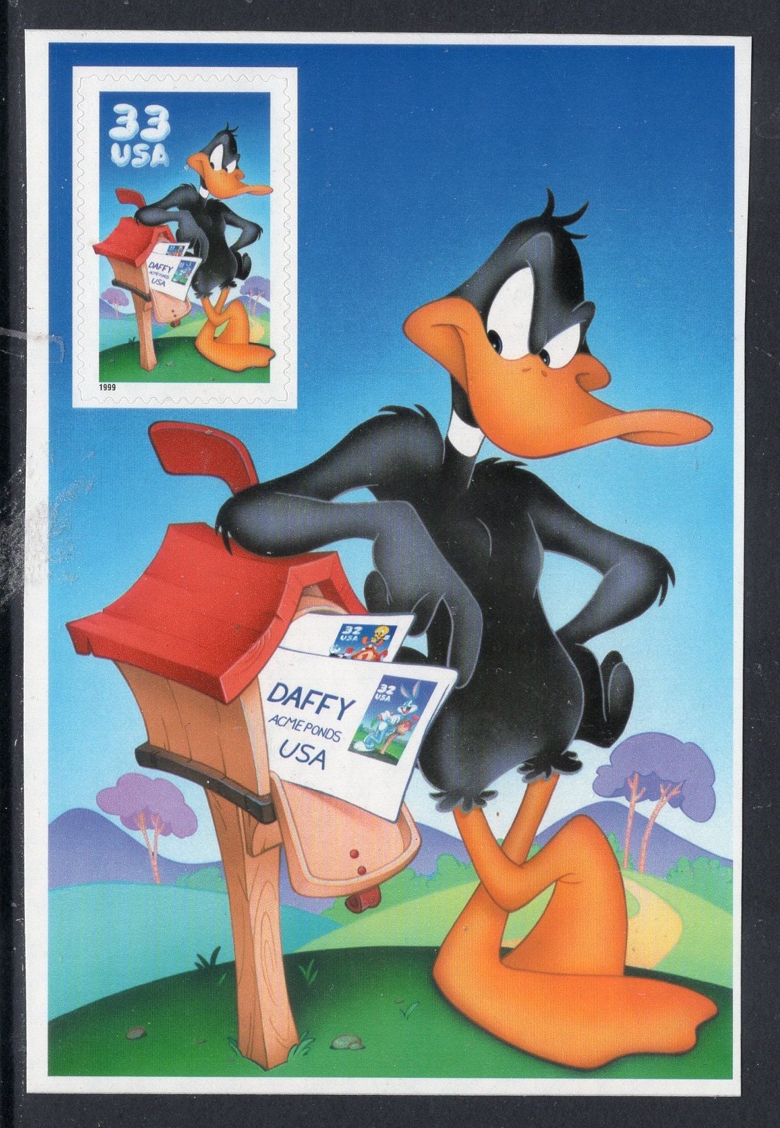 Daffy Duck Sheet of 1 Looney Tunes Mailbox
