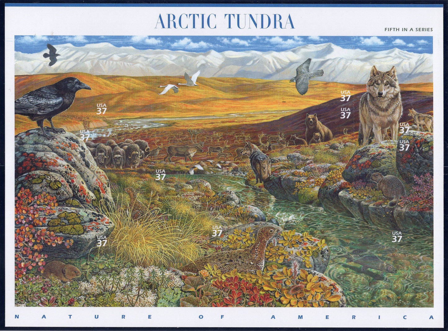 ARCTIC TUNDRA Sheet of 10 - Nature of America Series #5 of 12