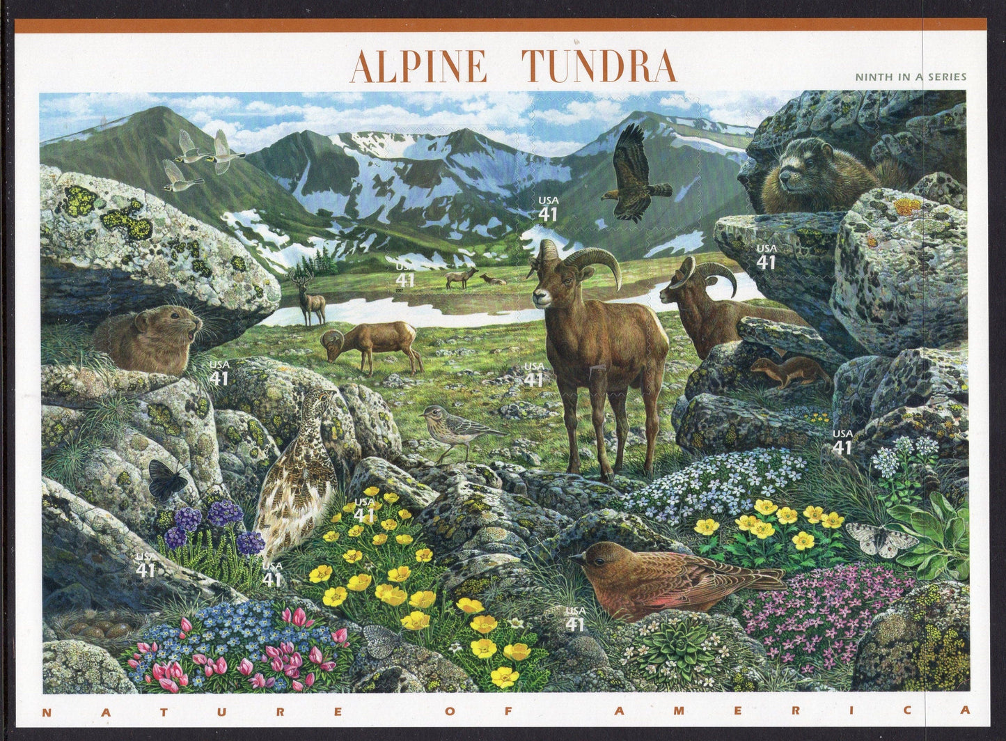 ALPINE TUNDRA Sheet of 10 - Nature of America Series #9 of 12
