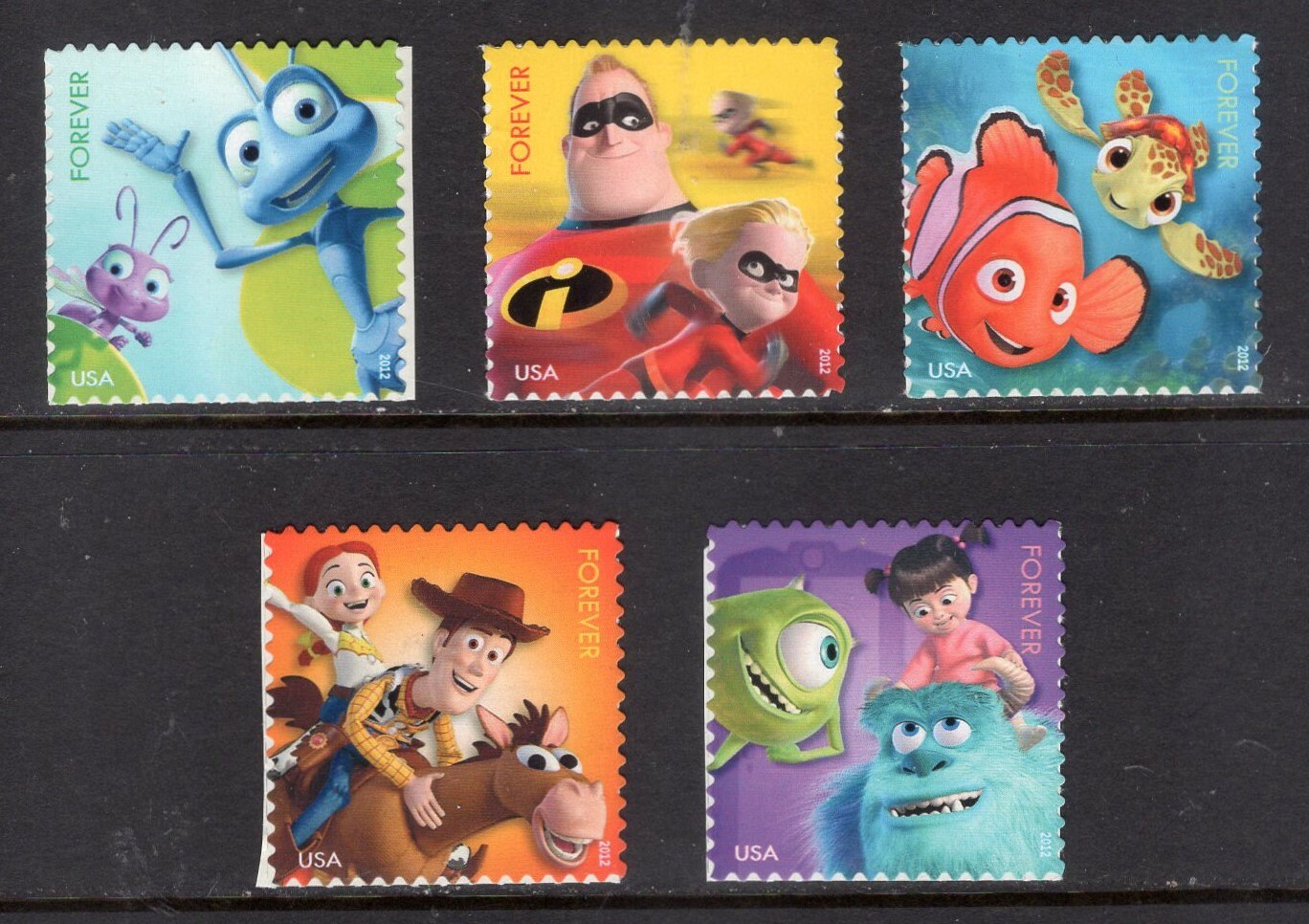 MAIL A SMILE Disney Pixar 5 Singles