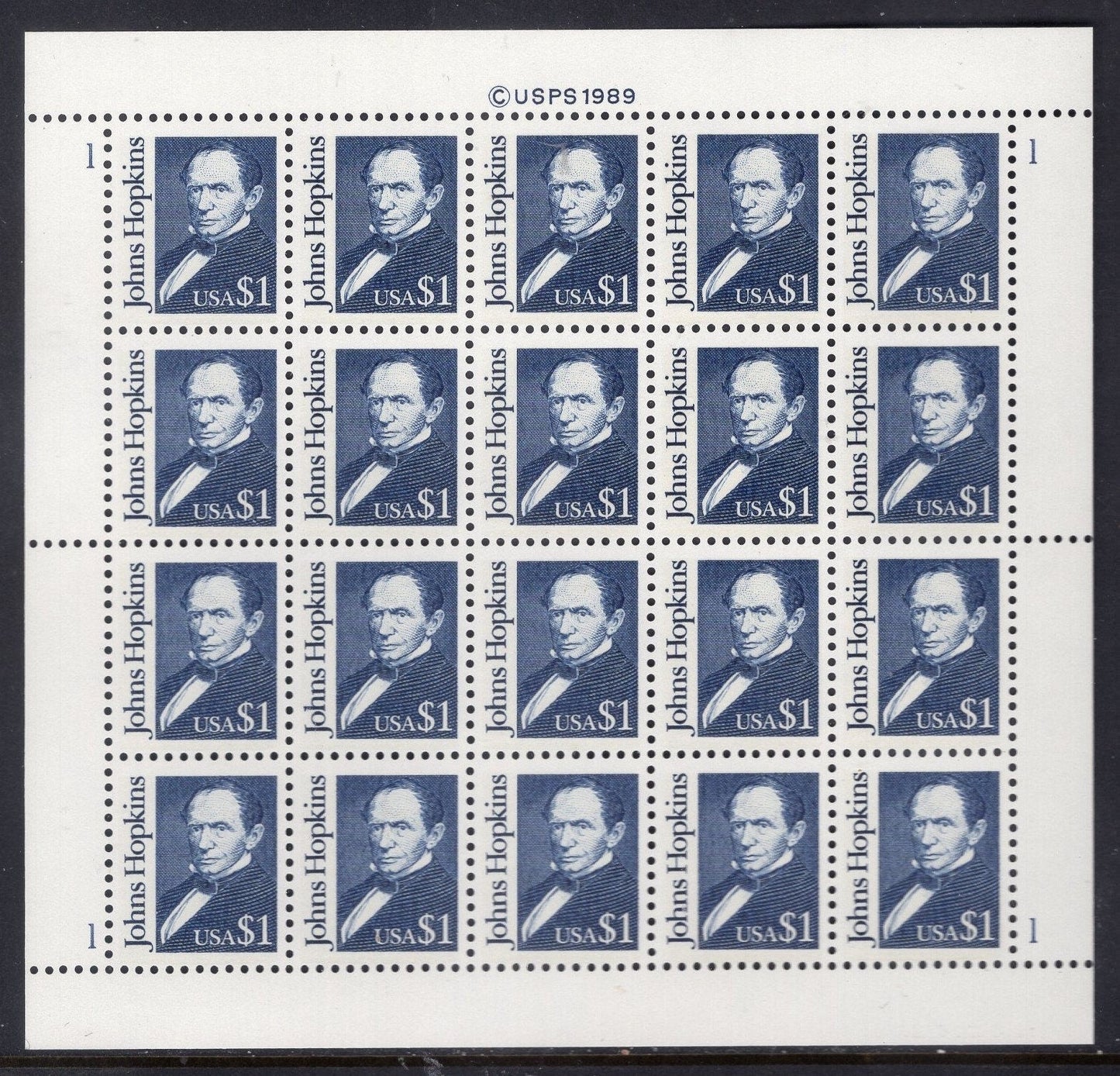 JOHNS HOPKINS Hospital University Founder Philanthropist Sheet of 20