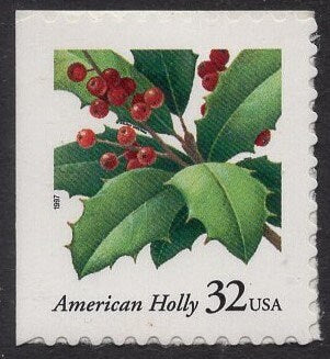 10 AMERICAN HOLLY CHRISTMAS Self-adhesive 3177