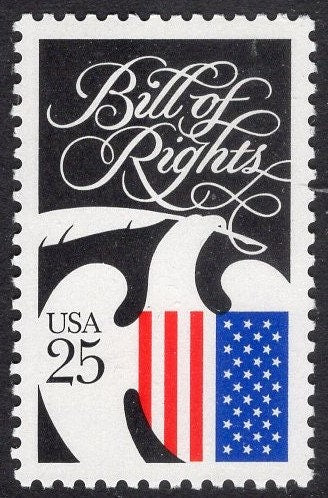 10 BILL of RIGHTS 1st 10 AMMENDMENTS Constitution 25c Speech Religion Arms Assemble