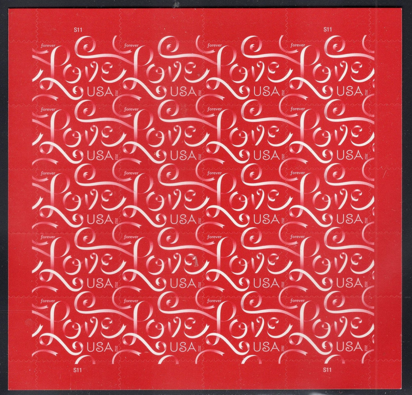 LOVE BANDS RIBBONS Wedding Weave Red Sheet of 20
