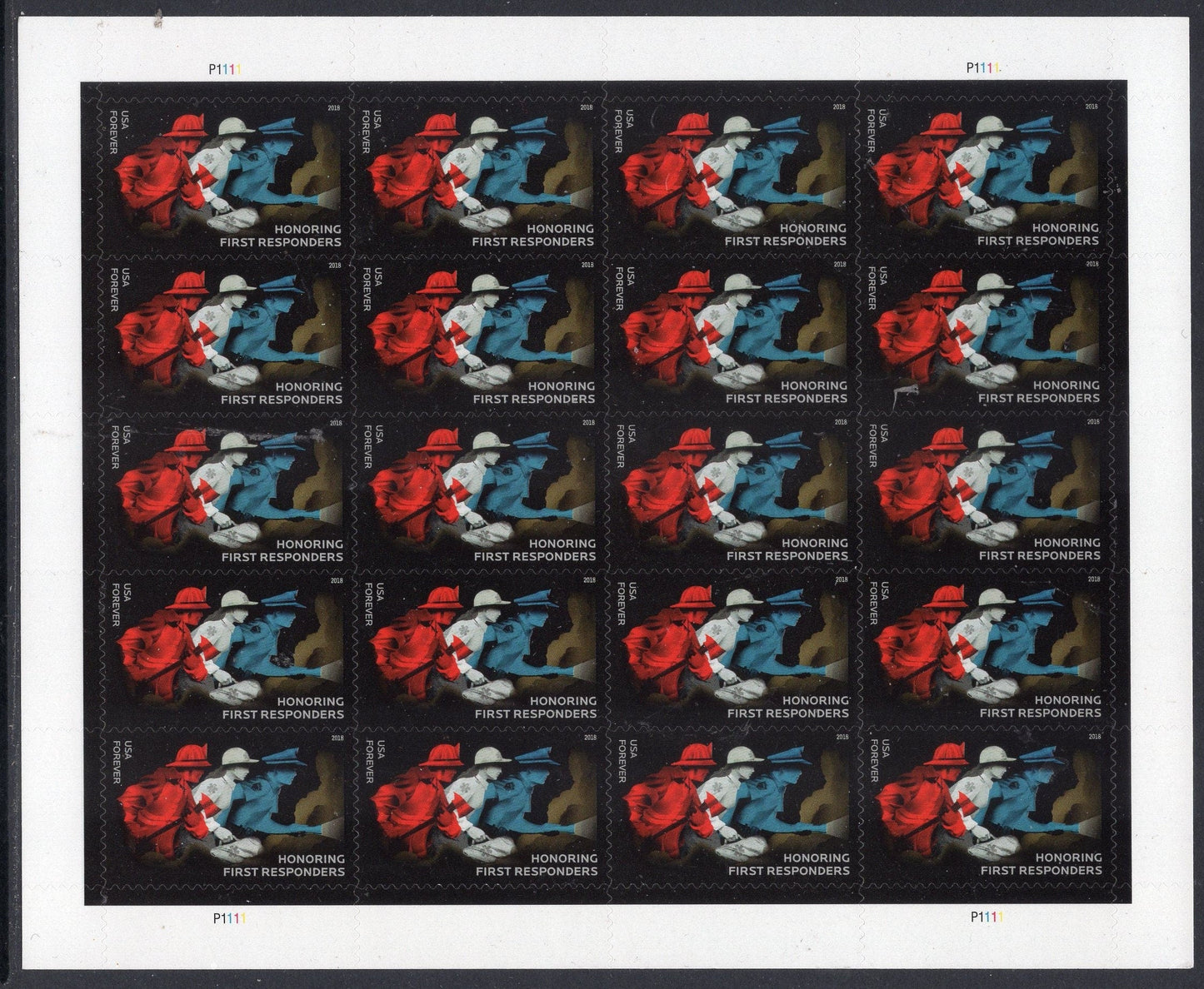 HONORING FIRST RESPONDERS Fire Police Medical Sheet of 20