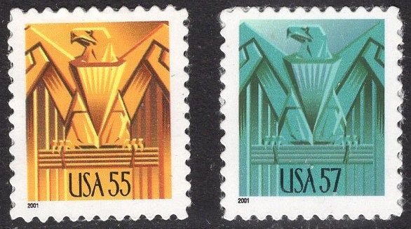 2 Different ART DECO EAGLE in Classic "Arts Décoratifs" Design