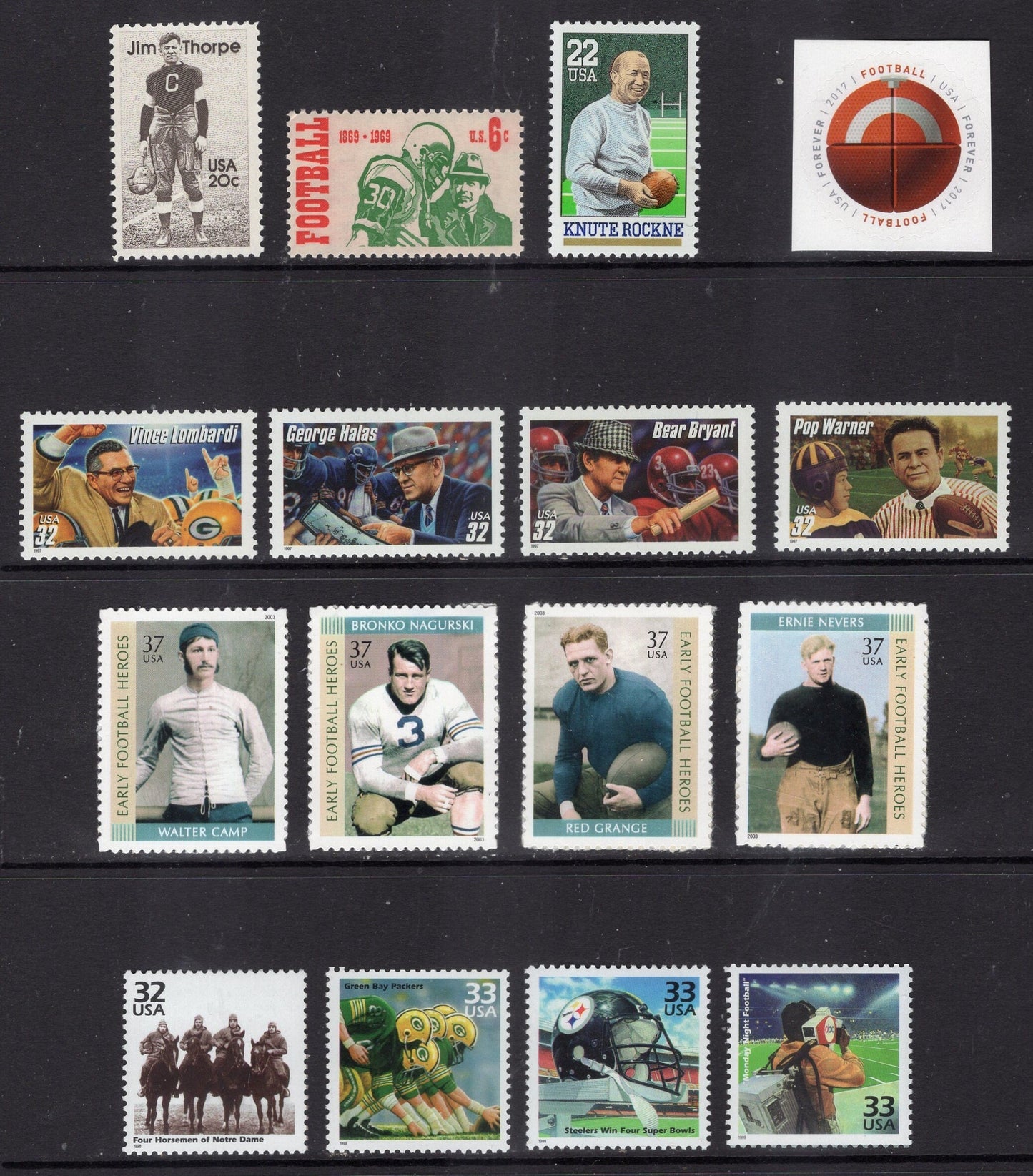 FOOTBALL COMPLETE COLLECTION of 16 in