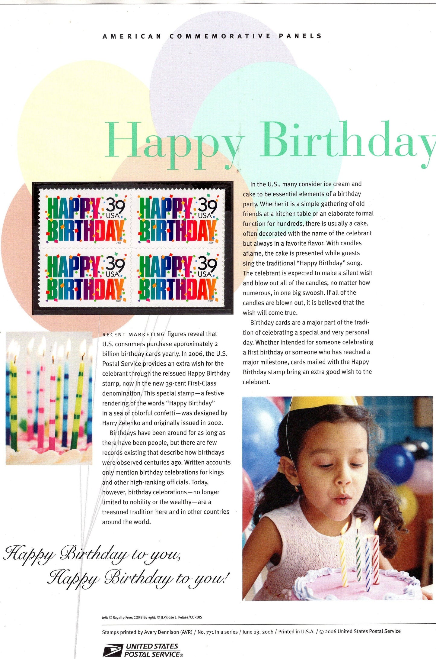 HAPPY BIRTHDAY GIRL Cake Candle Special Commemorative Panel