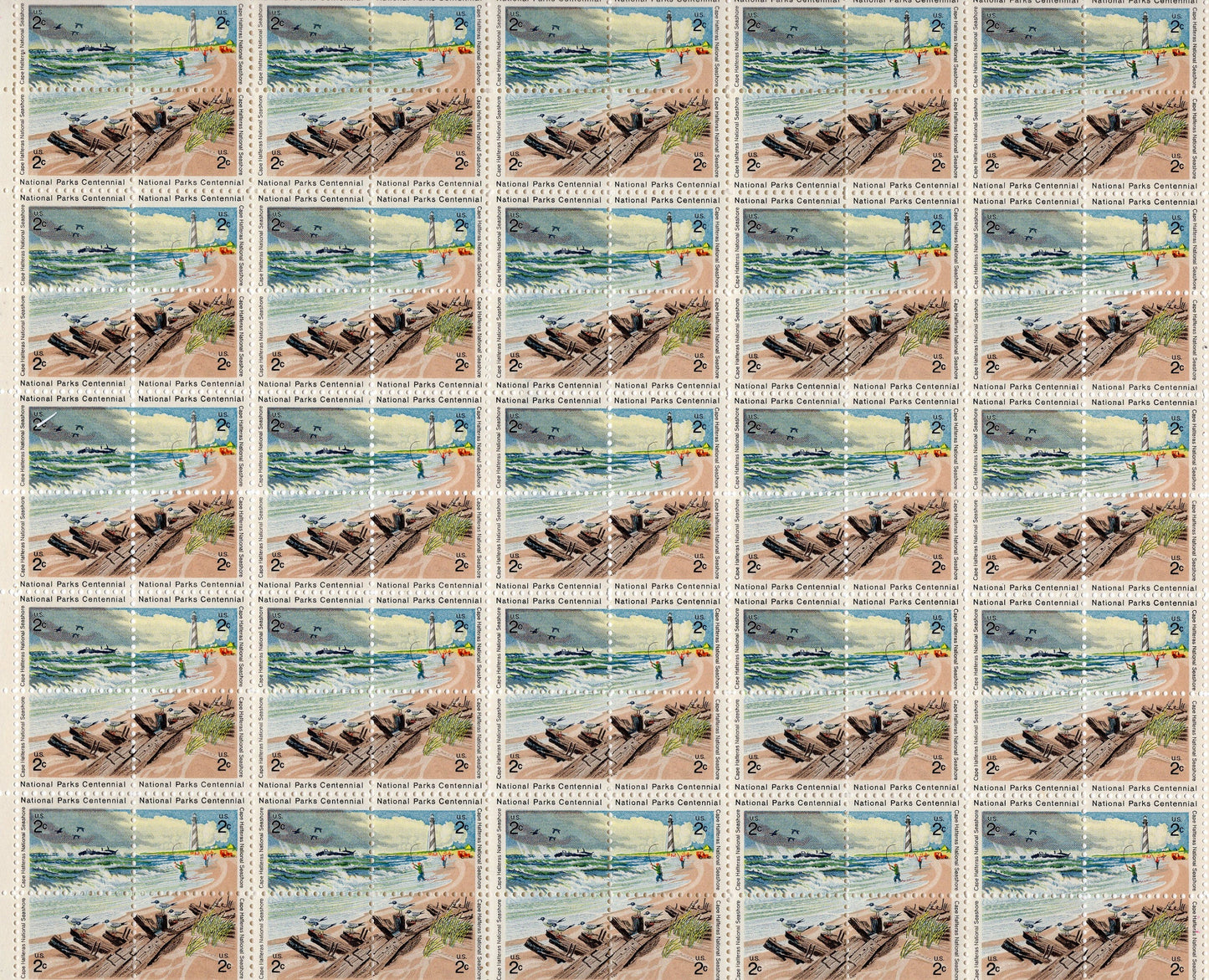 CAPE HATTERAS SCENES including Lighthouse Sheet of 100 Colorful
