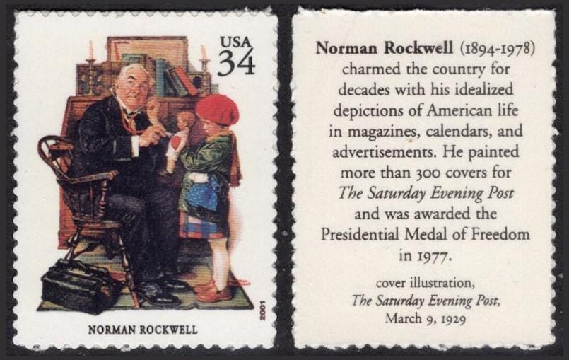 4 NORMAN ROCKWELL - Art Artist - Saturday Evening Post Cover