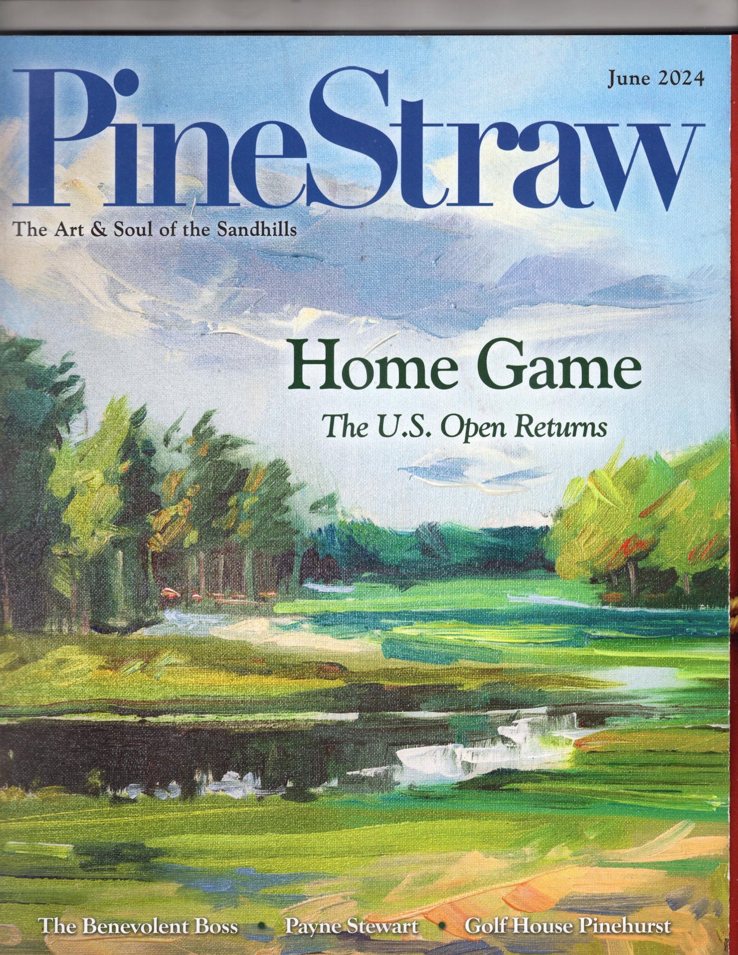 PINEHURST 2024 US OPEN "PineStraw" Magazine Golf 12 Stories Golf Photos Golf Ads Fold-Out Cover 180 pages