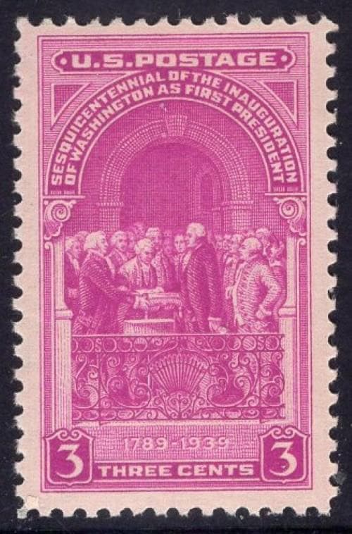 INAUGURATION COMMEMORATING WASHINGTON 25 Stamps