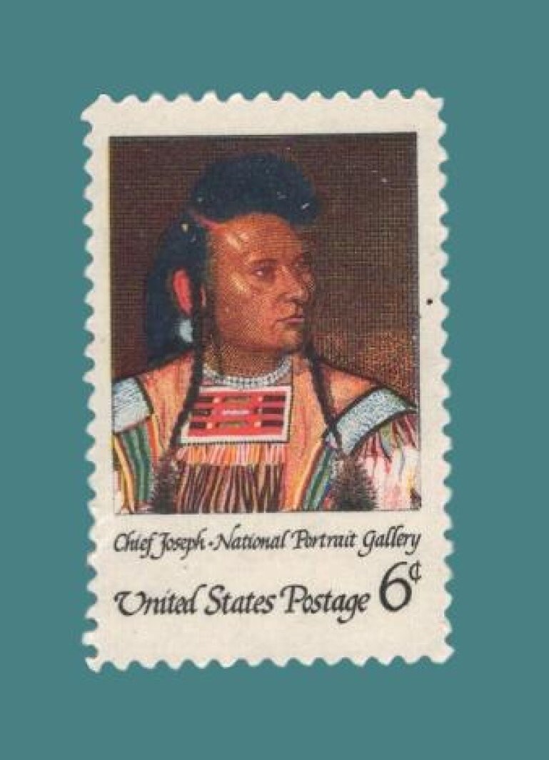 10 CHIEF JOSEPH PAINTING by Hall American Indian Portrait