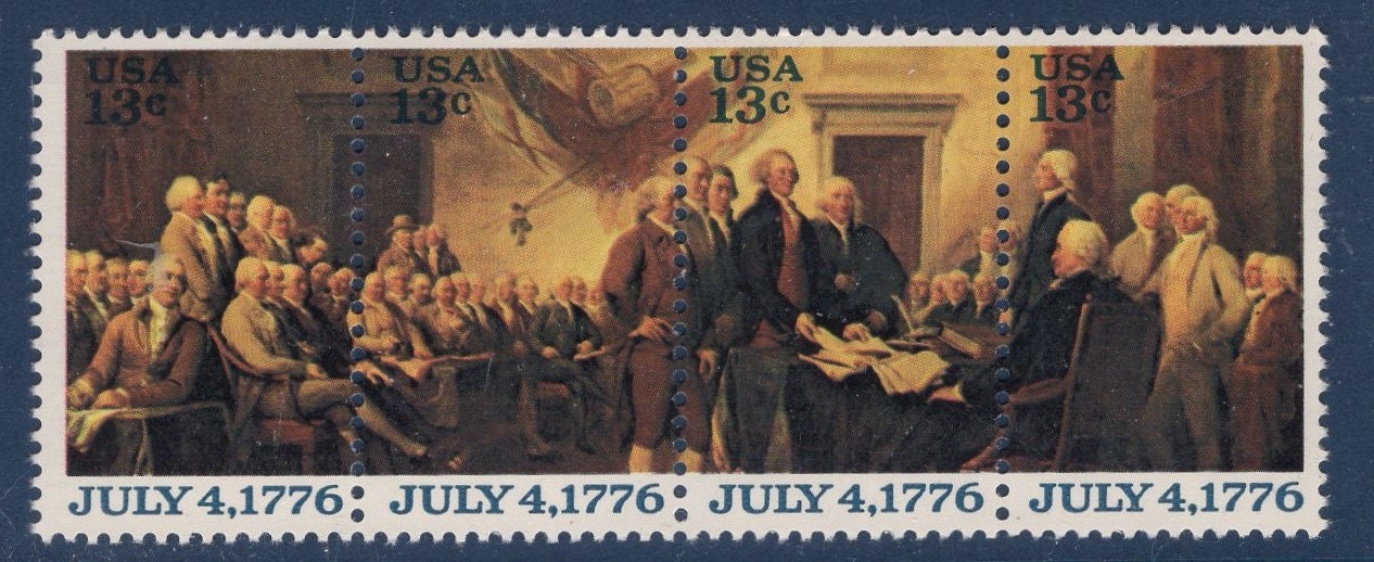 20 SIGNING DECLARATION of INDEPENDENCE (5 strips of 4)