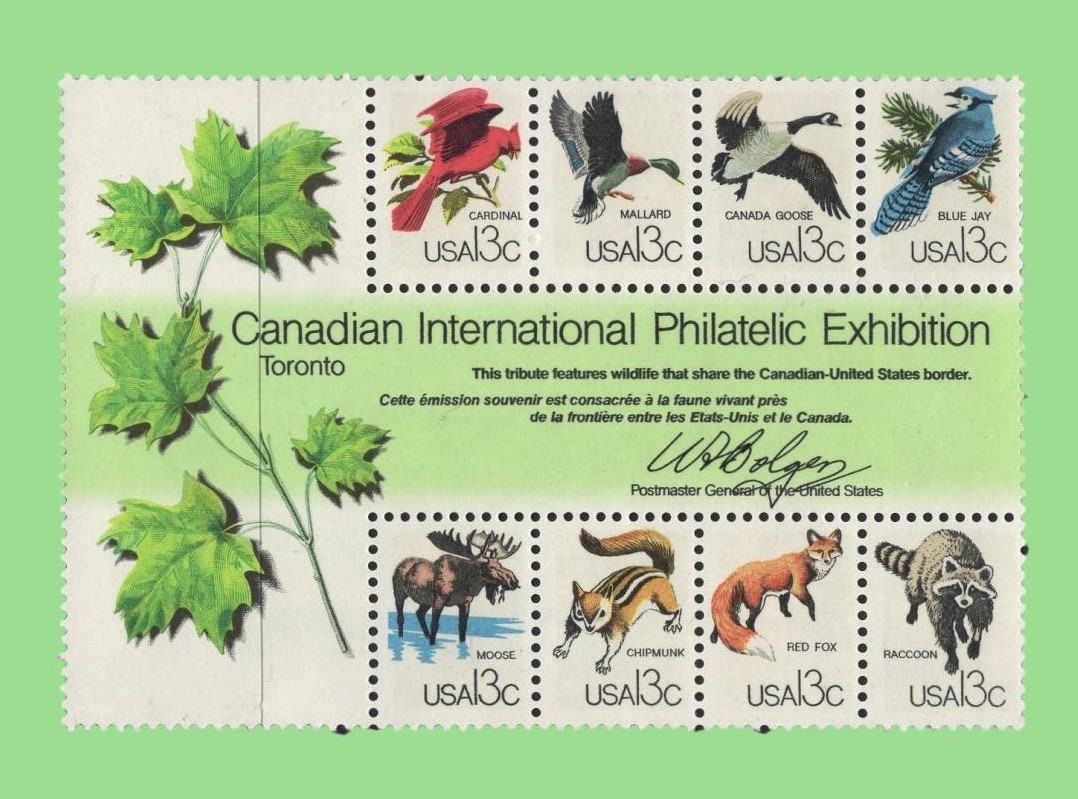 16 WILDLIFE (2 sheets) BIRDS, Moose, Fox