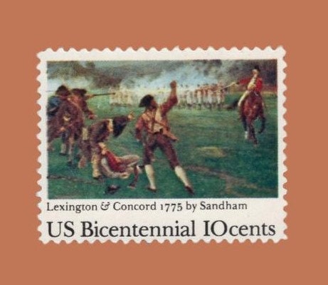 10 LEXINGTON CONCORD BATTLE Painting Revolution War