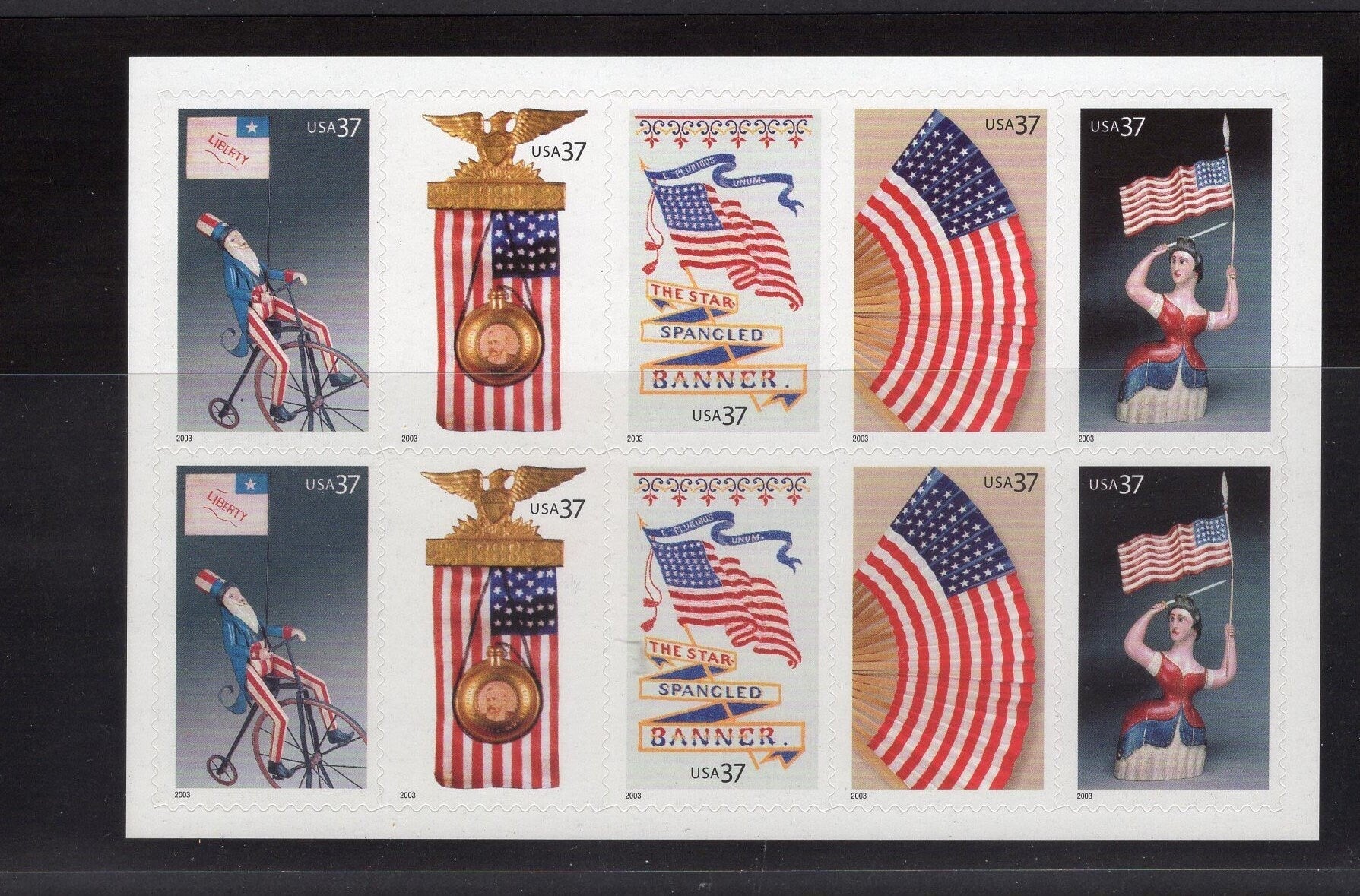 10 OLD GLORY FLAGS Design Block of 10 - Office
