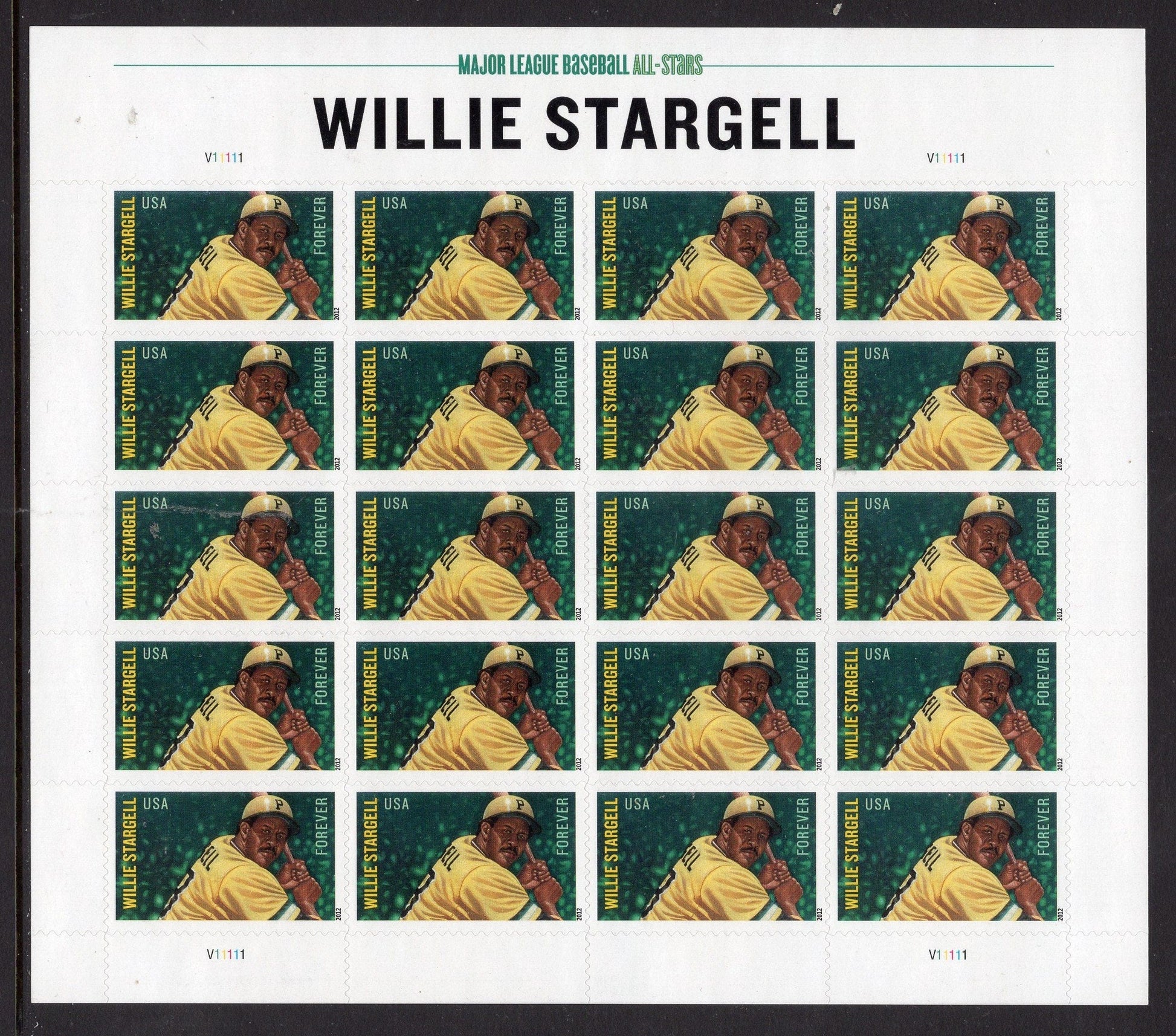 WILLIE STARGELL Sheet of 20 Pittsburgh Pirates Baseball All-STAR