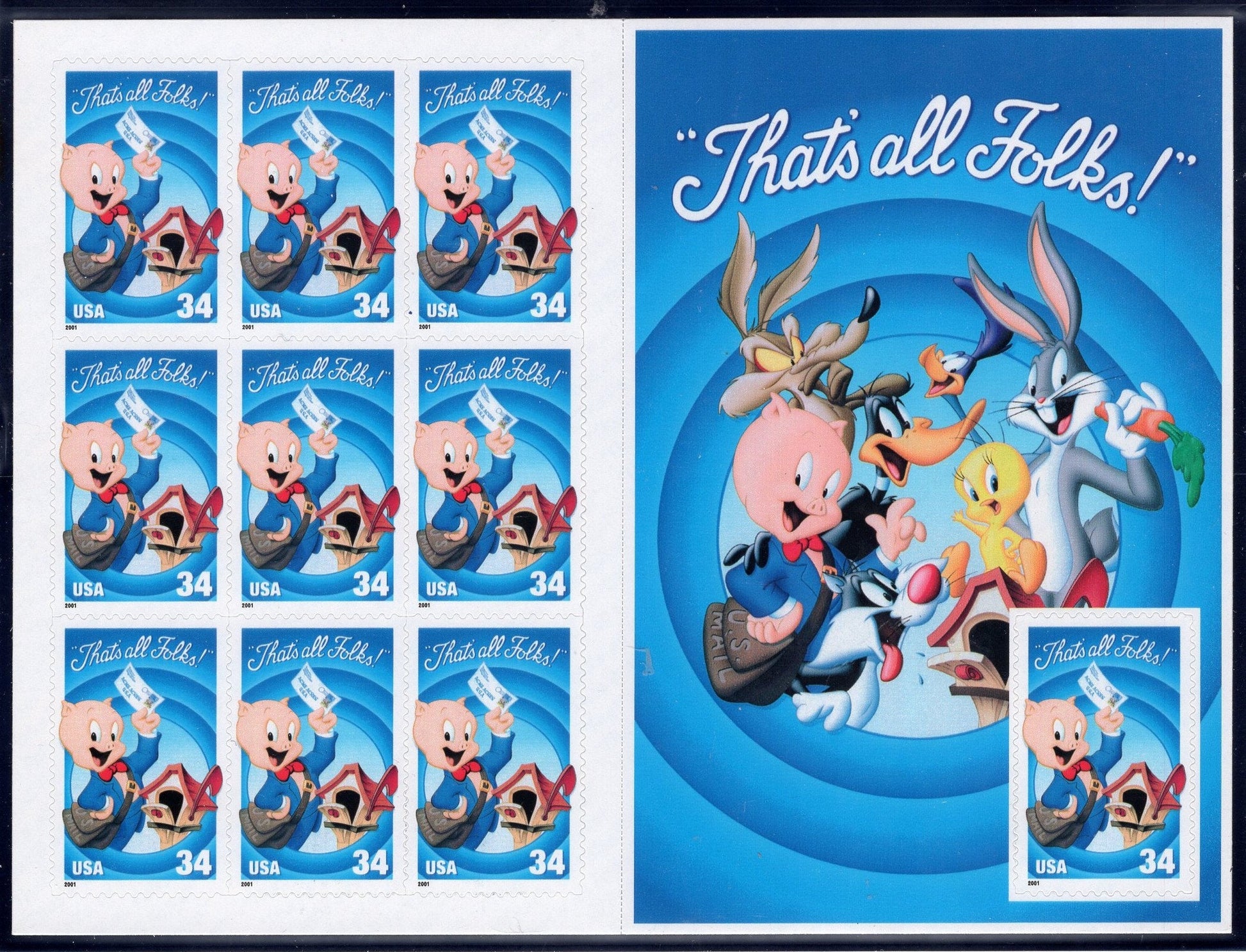 LOONEY TUNES 5 Different Sheets Collection of