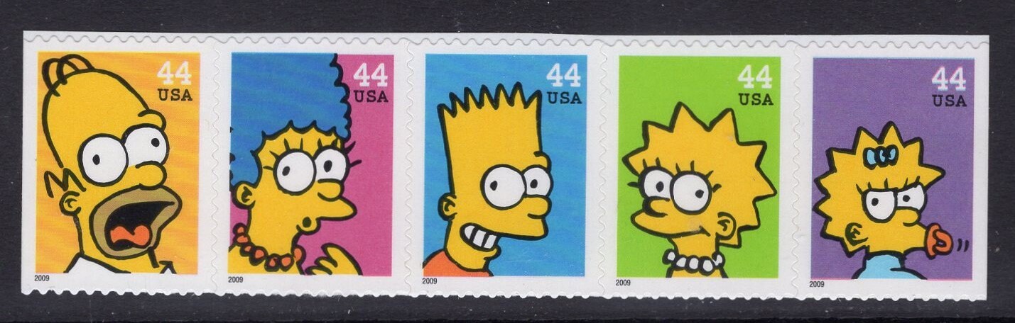 SIMPSONS STRIP of 5 Different