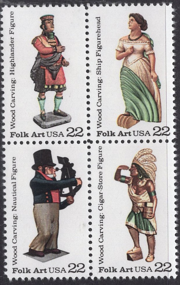 16 FOLK ART Carvings Chief