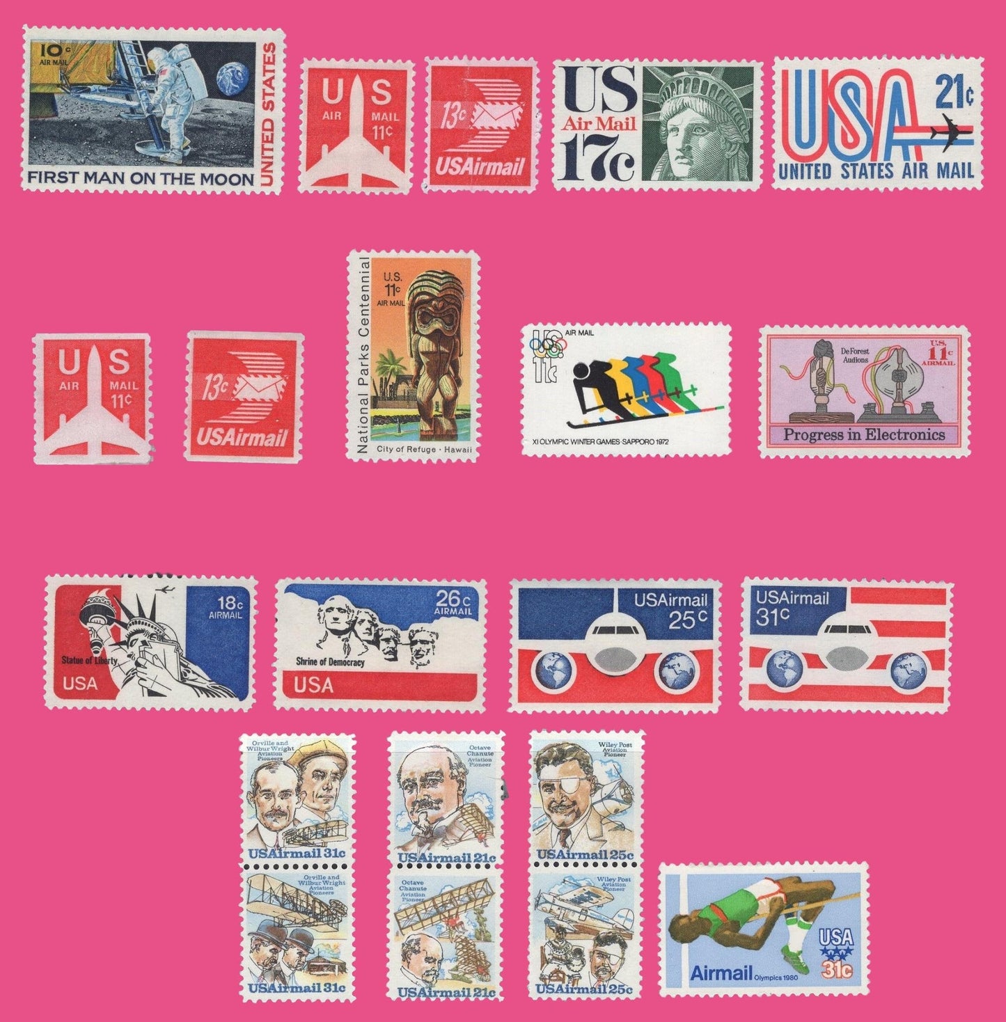AIRPLANE AIRMAIL USA COMPLETE Collection of 40