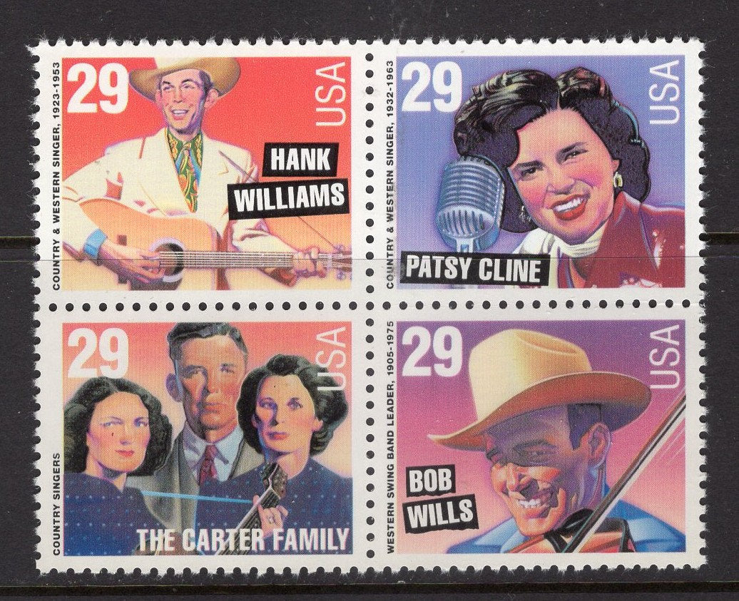 CLINE WILLIAMS CARTER Wills Country Music Legends Block of 4