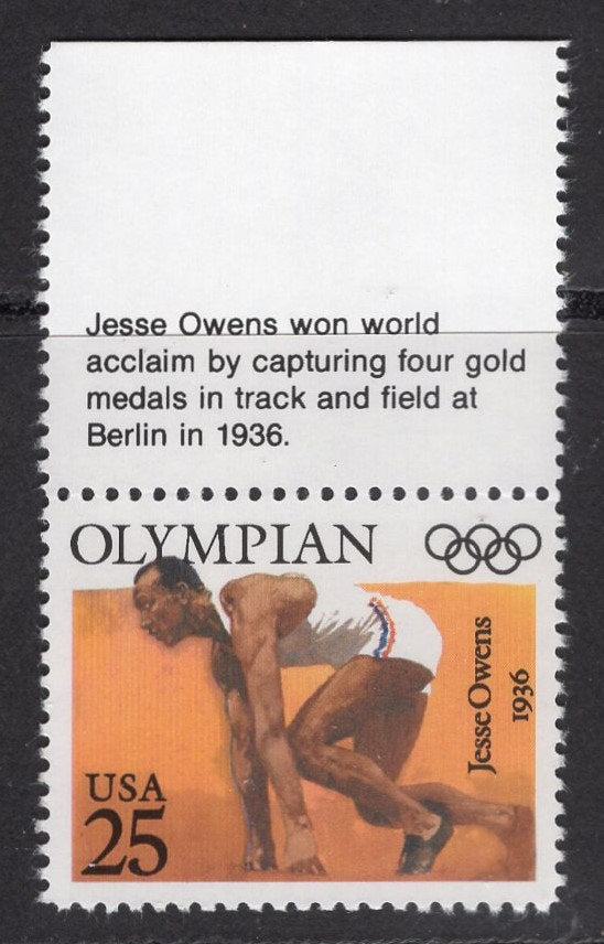 JESSE OWENS BLACK American Olympian with Tab Heritage 1936