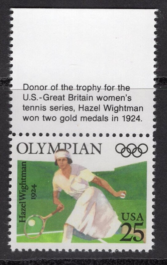 TENNIS OLYMPIAN WIGHTMAN 1924 with Descriptive Tab