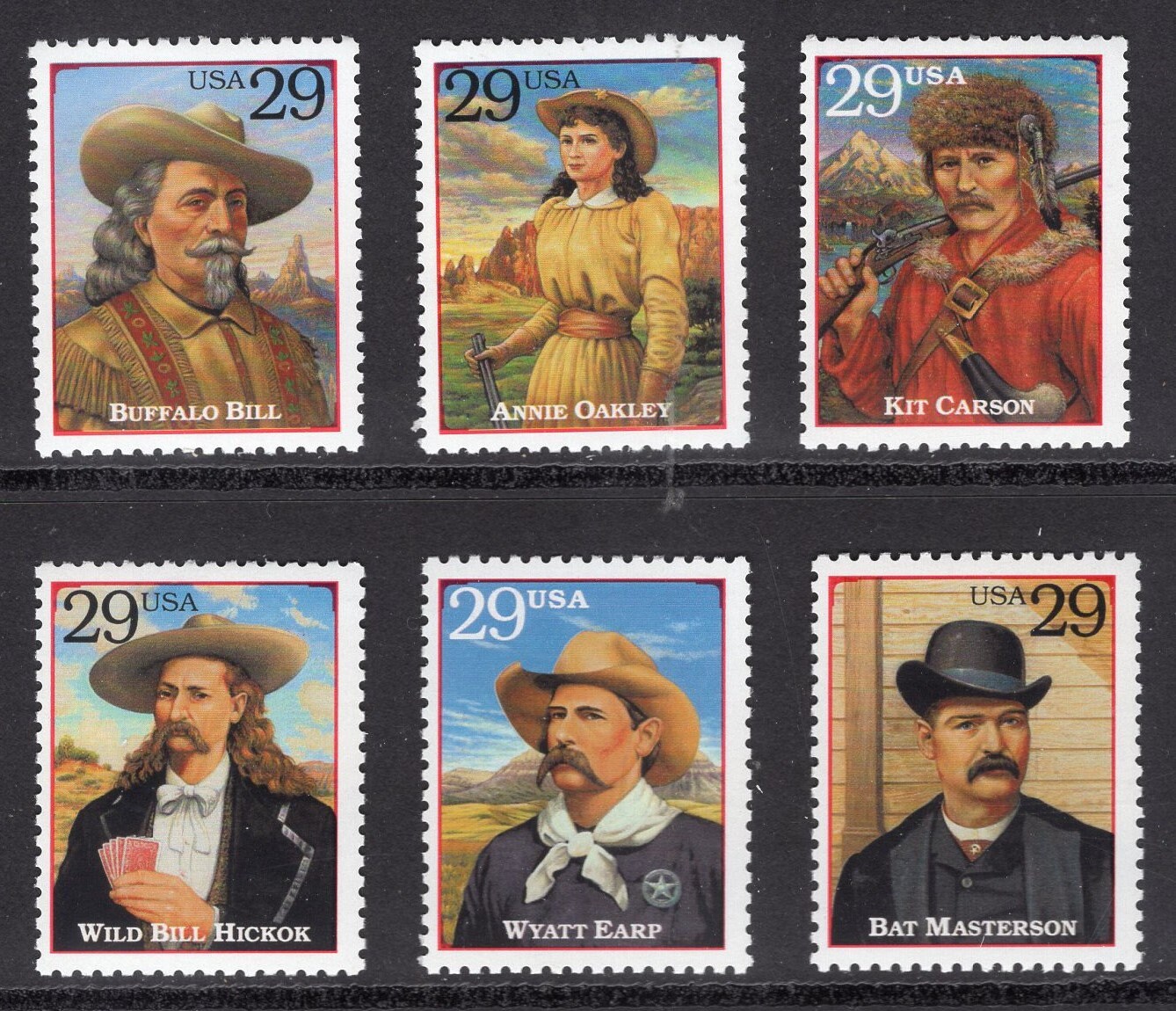 6 WILD WEST LEGENDS Oakley Hickok Buffalo Bill Earp