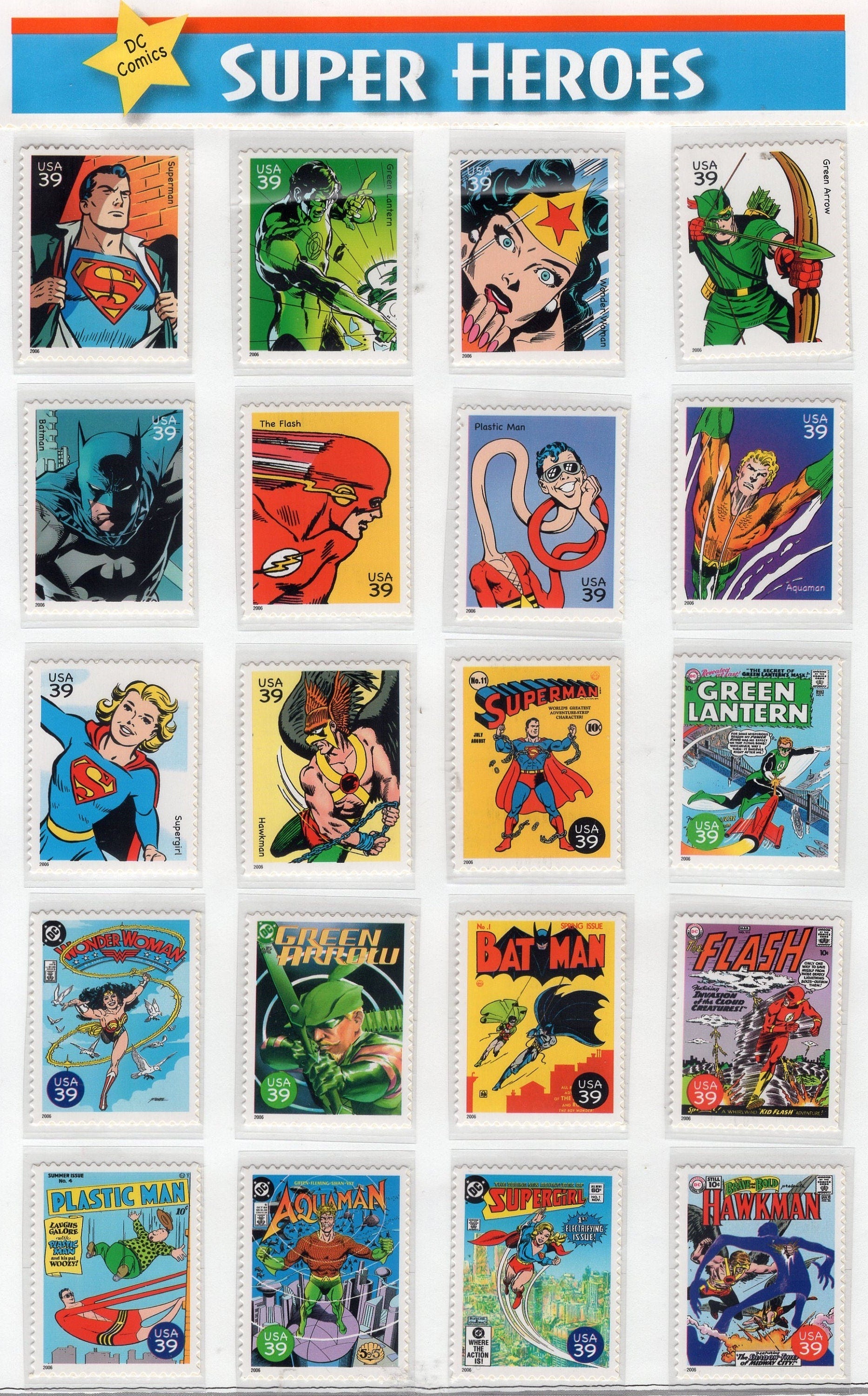 20 SUPER HEROES by DC COMICs SUPERMAn