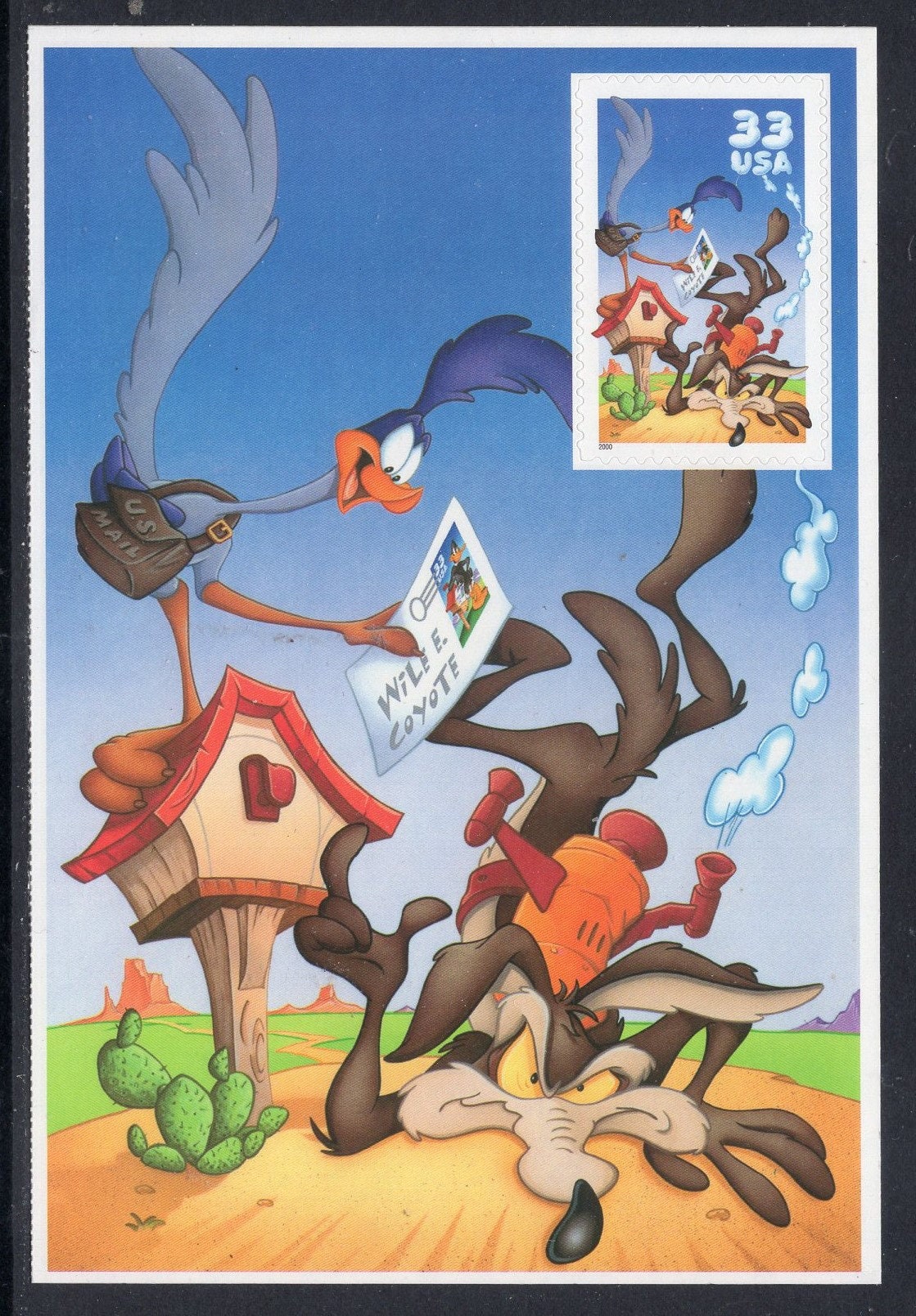 COYOTE ROAD RUNNER Sheet of 1 Looney Tunes
