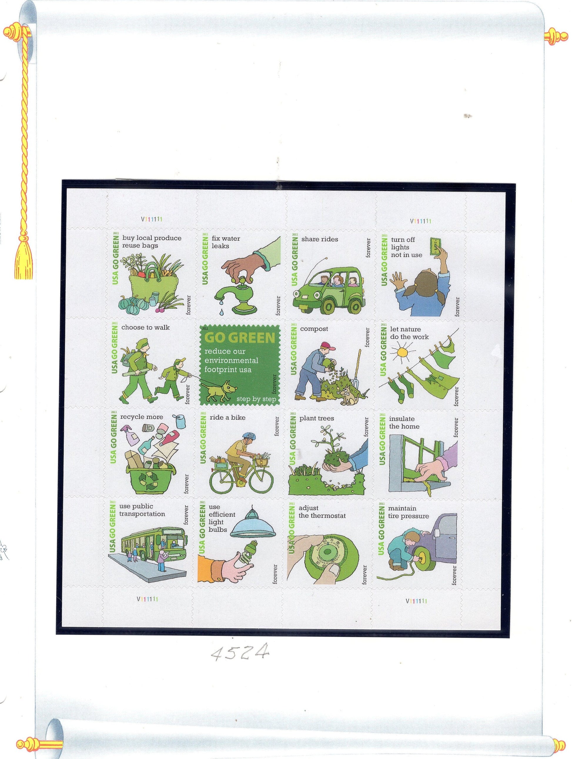 GO GREEN ECOLOGY Environment Protection Sheet of 12