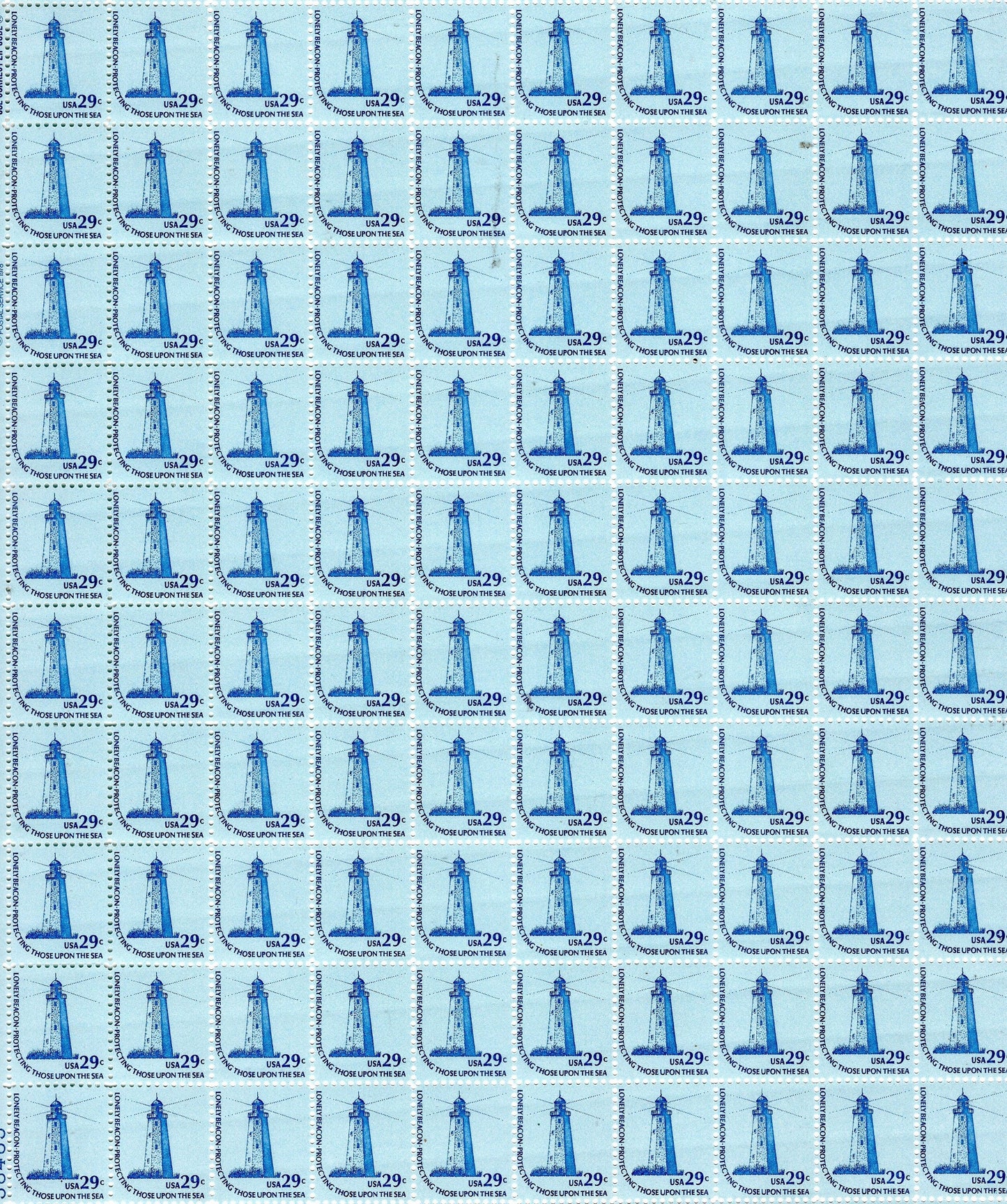 LIGHTHOUSE SANDY HOOK New Jersey Sheet of 100