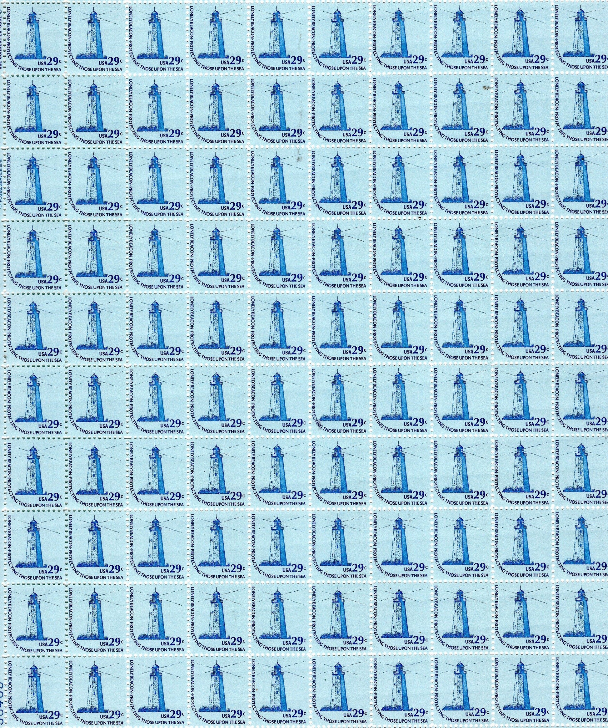 LIGHTHOUSE SANDY HOOK New Jersey Sheet of 100