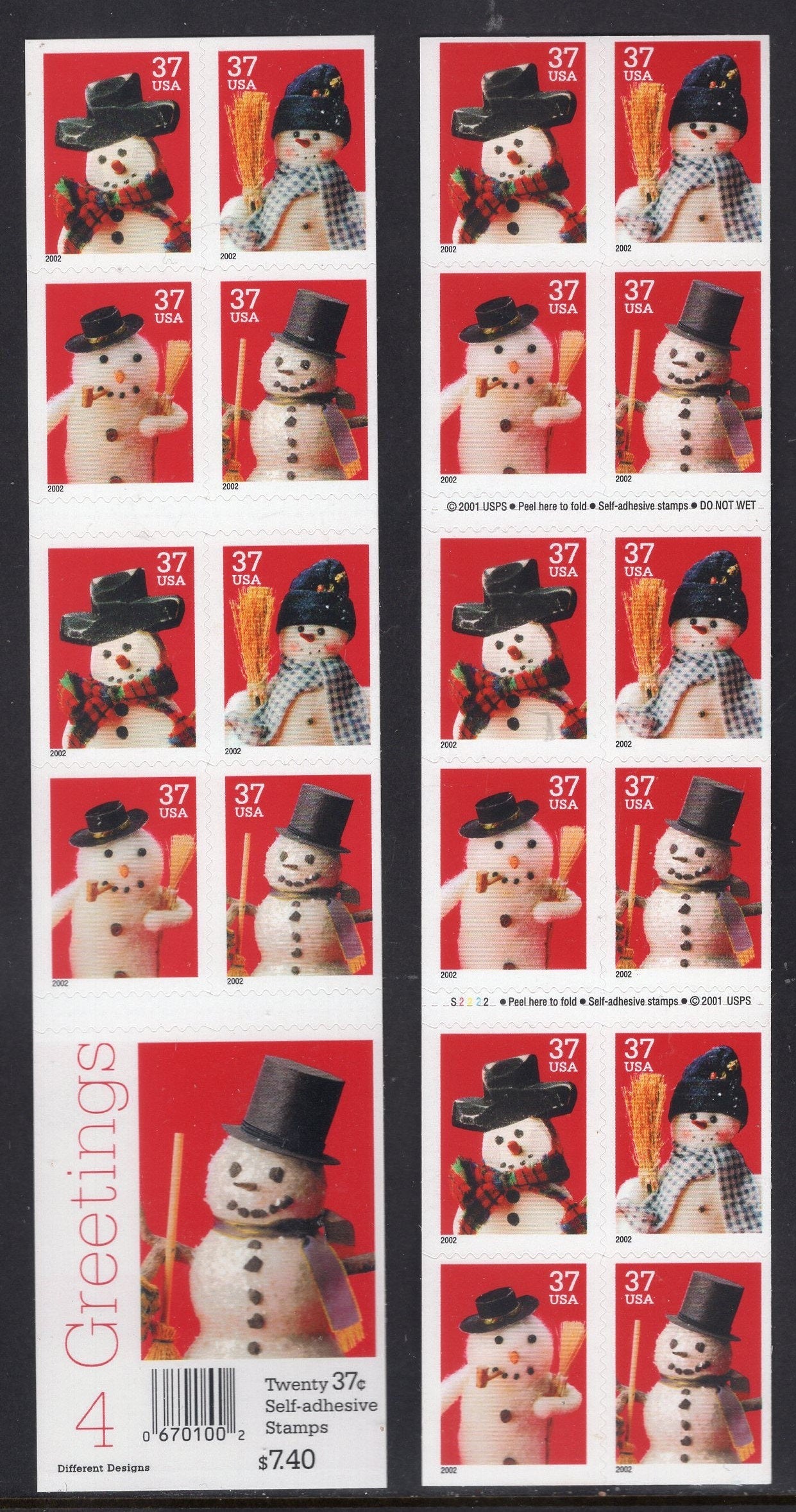 20 CHRISTMAS SNOWMEN Scarf Pipe Hat Booklet