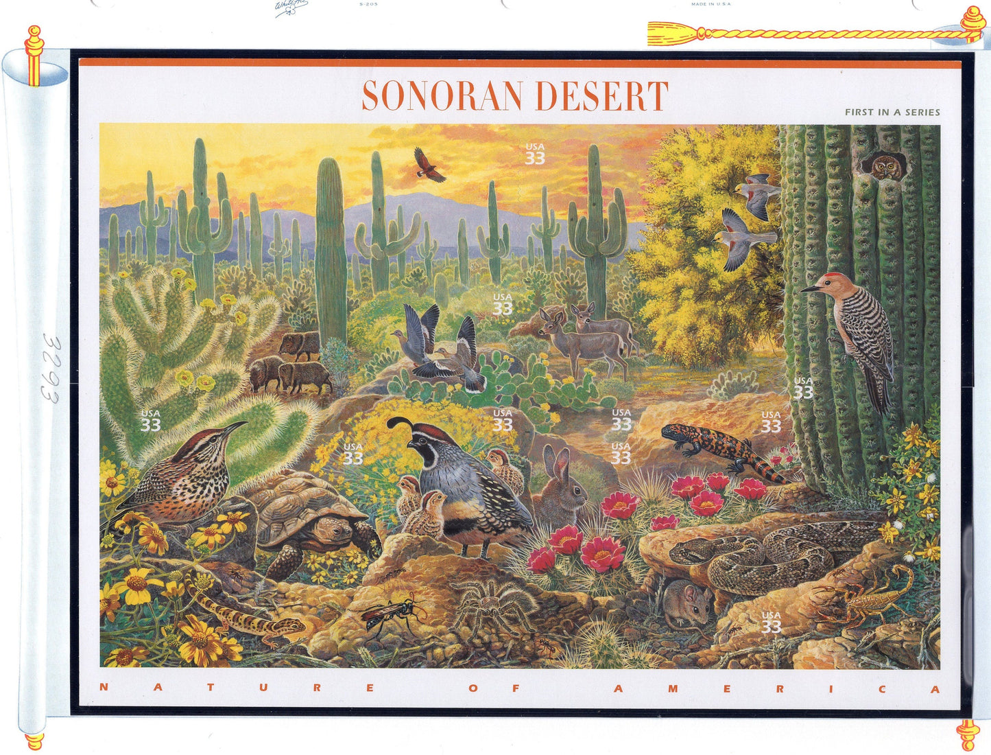 SONORAN DESERT SCENE Sheet of 10 - Nature of America Series #1 of 12