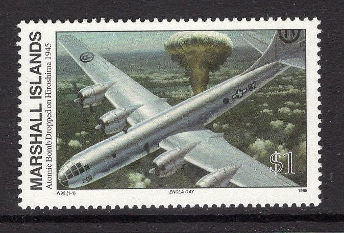ENOLA GAY Plane Dropped ATOMIC Bomb on Japan World War 2 Commemorative from Marshall Islands