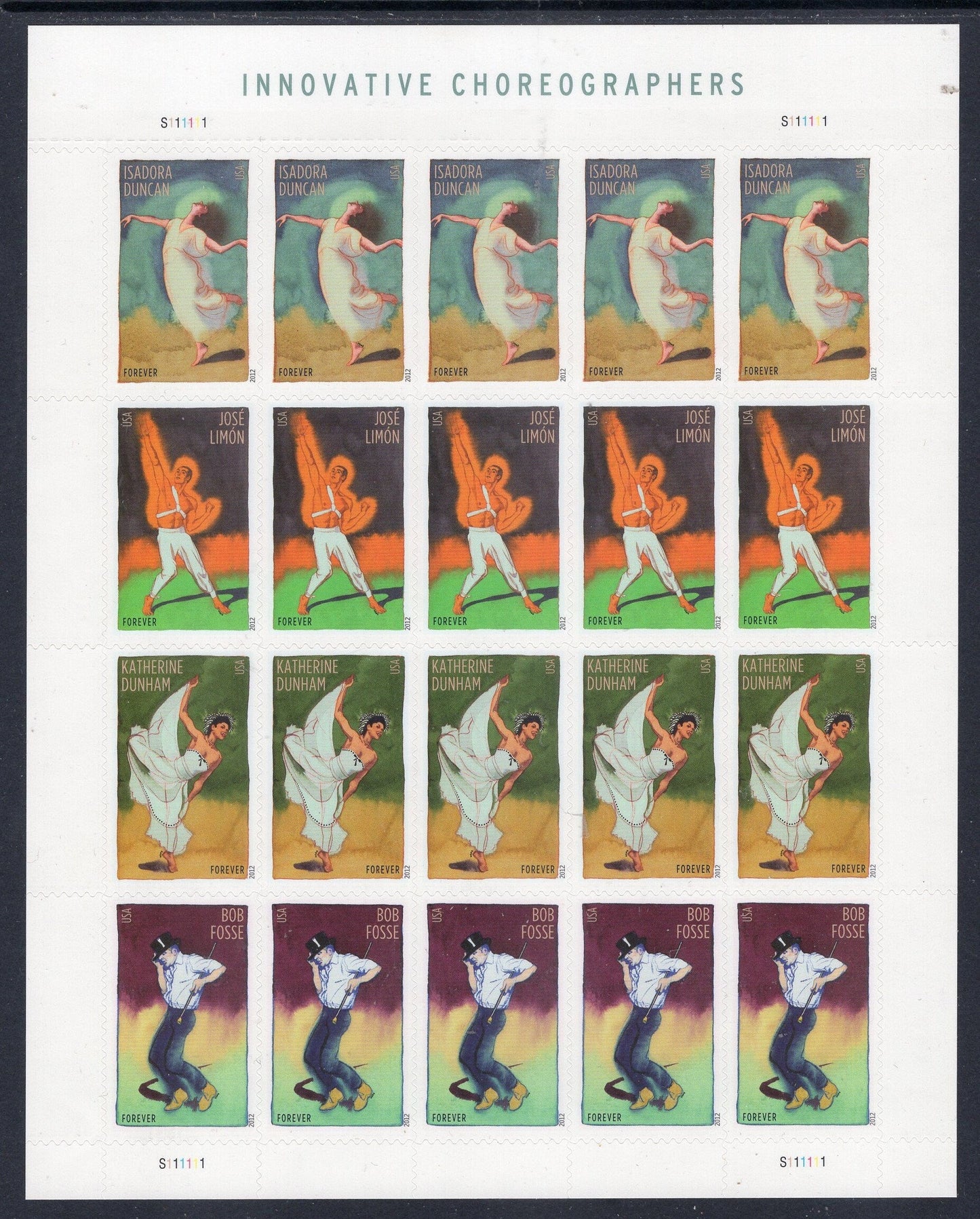 INNOVATIVE CHOREOGRAPHY DUNCAN Dunham Fosse Limon Sheet of 16