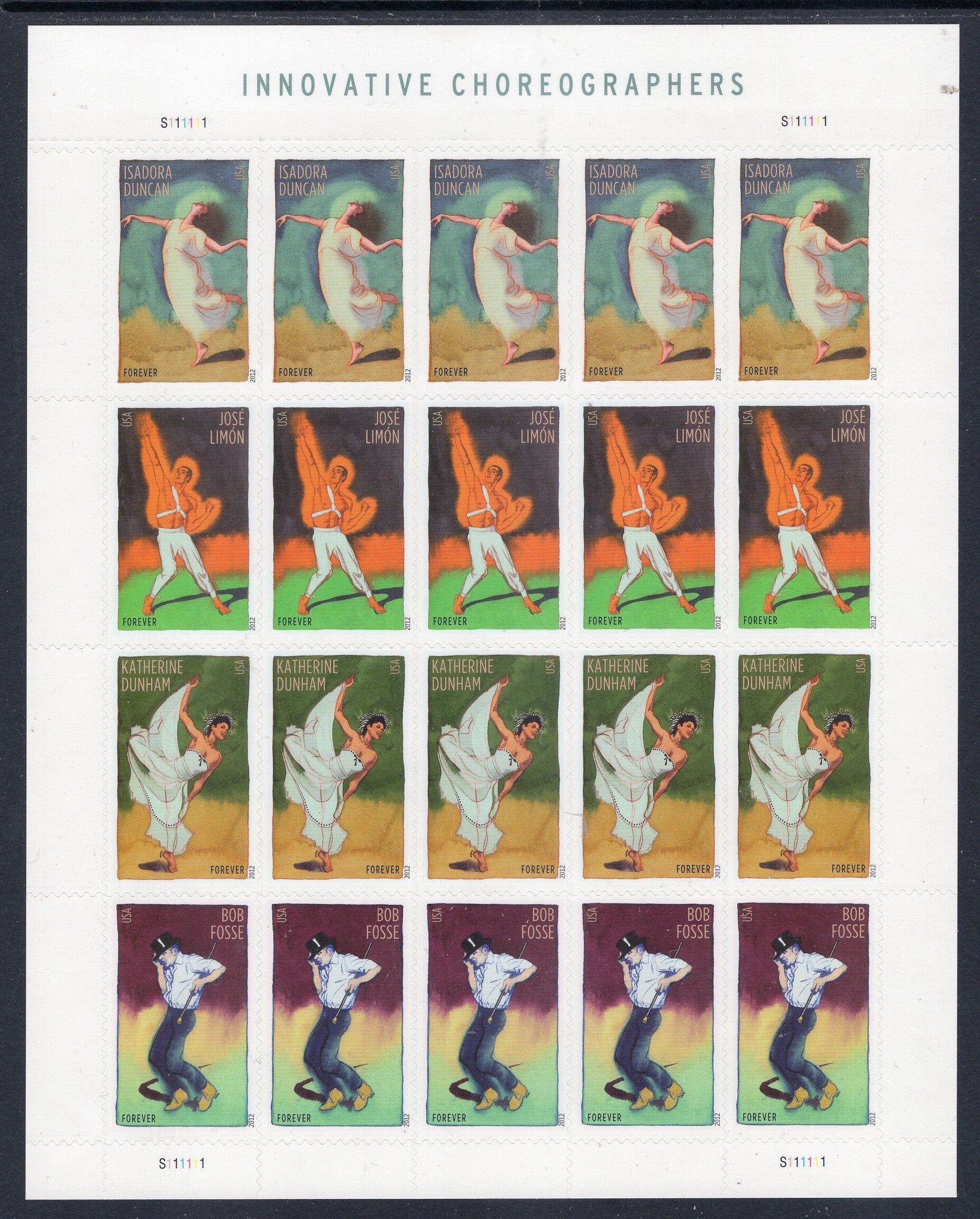 INNOVATIVE CHOREOGRAPHY DUNCAN Dunham Fosse Limon Sheet of 16