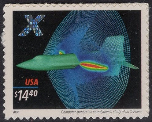 X-PLANE at NIGHT HOLOGRAM Express Mail - Computer Image