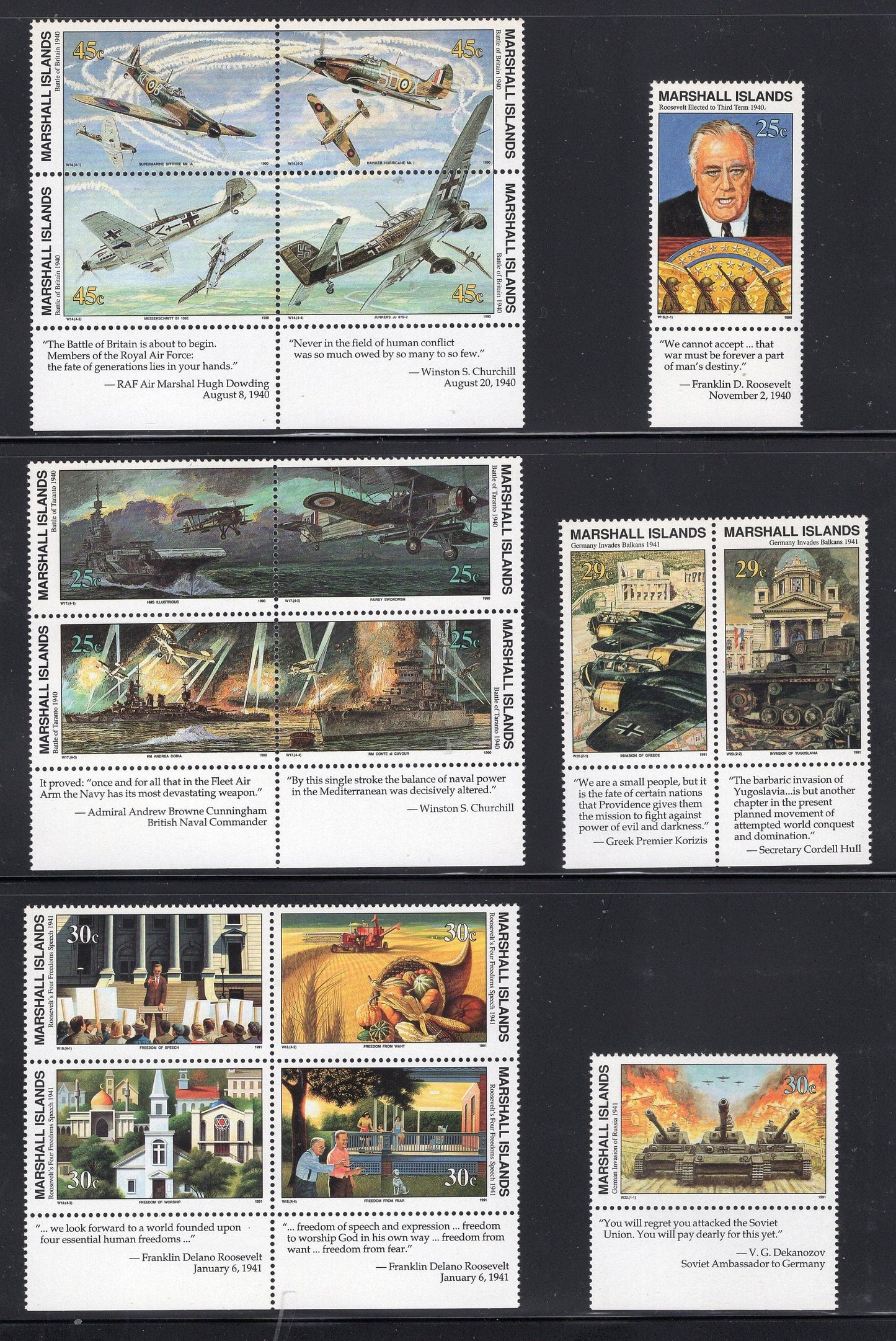 WORLD WAR II WW2 History 1939-1945 w/ Descriptive Tabs 155 Marshall Islands