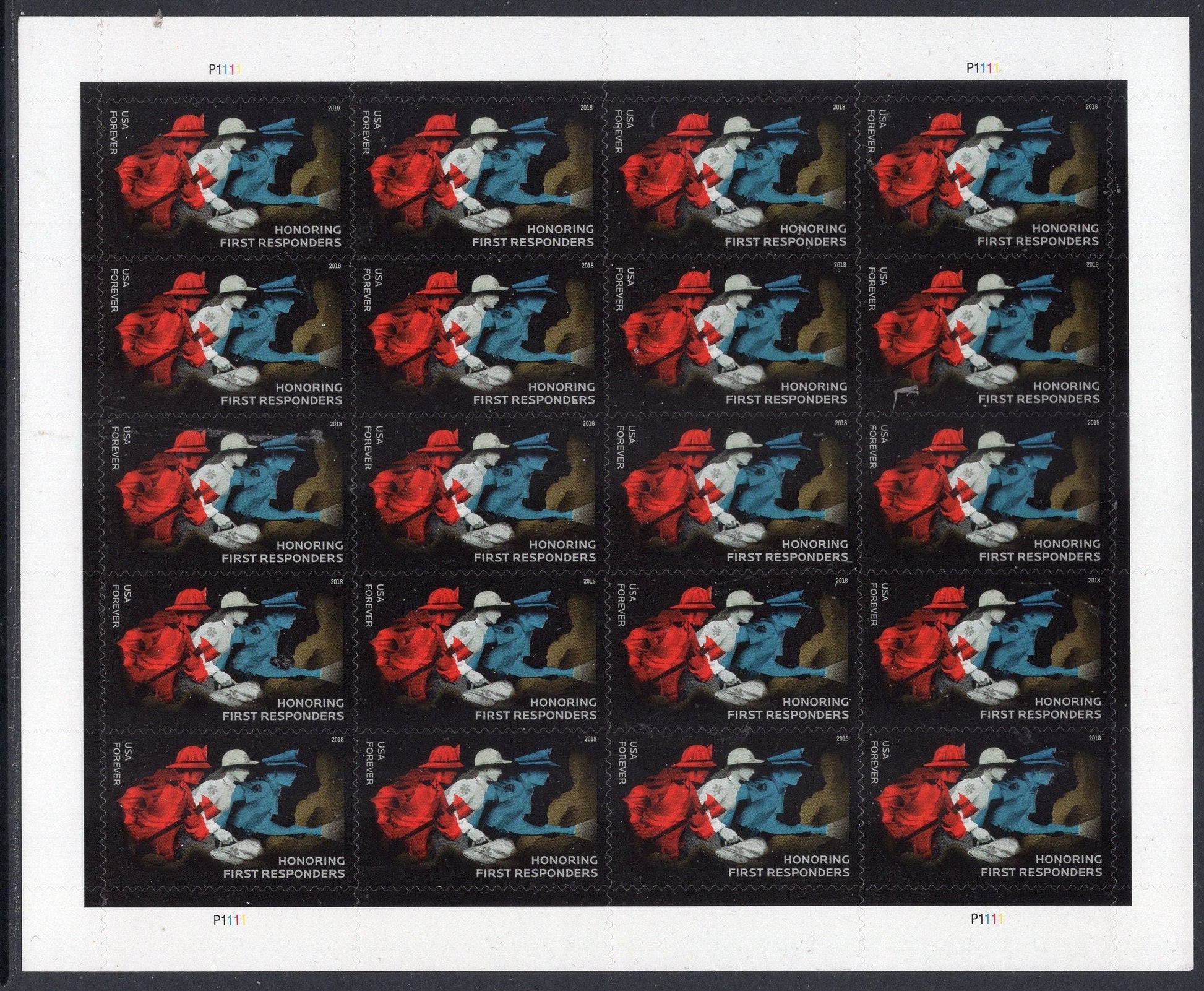 HONORING FIRST RESPONDERS Fire Police Medical Sheet of 20