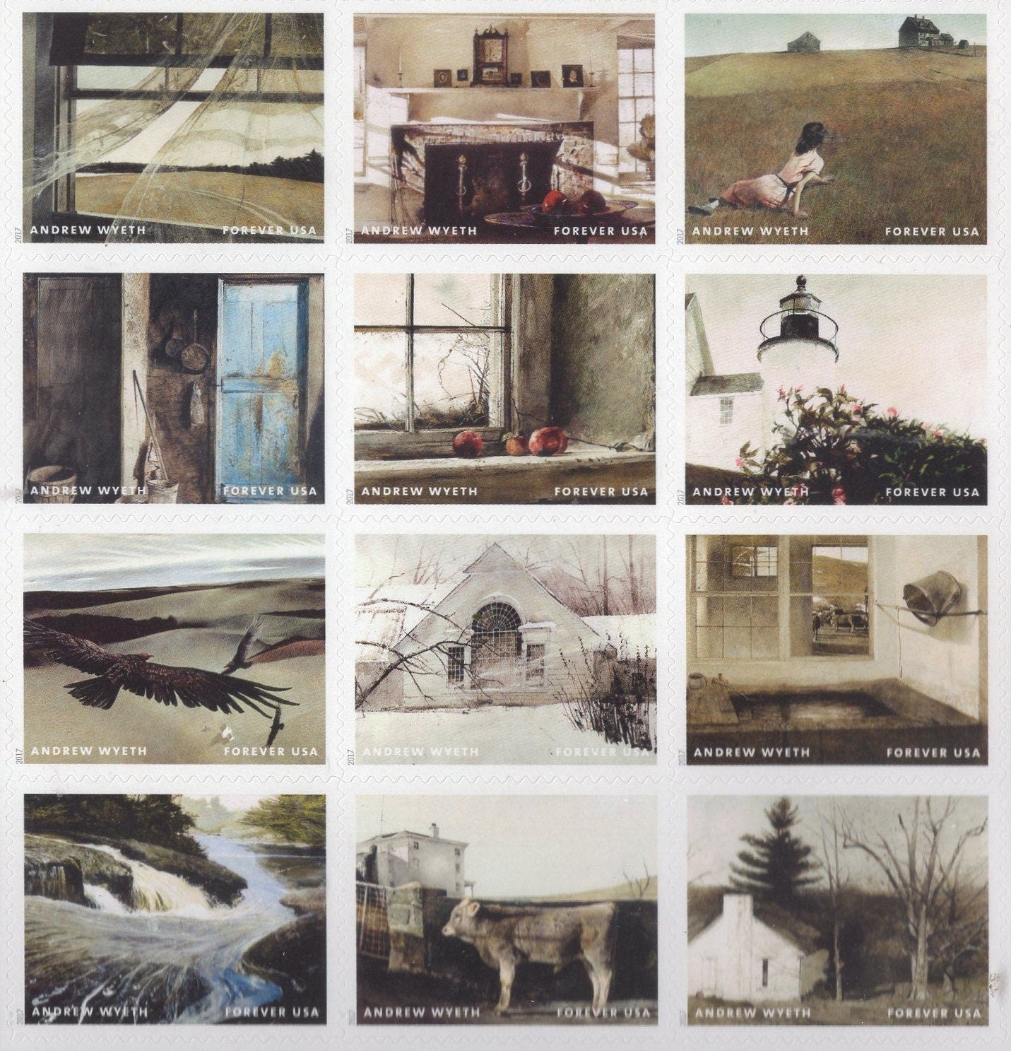 12 WYETH PAINTINGS inc CHRISTINA'S World - Single