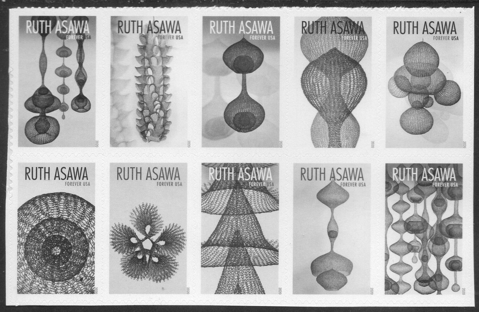 RUTH ASAWA DECORATIVE Block of 10 Different Art Designs) Wedding