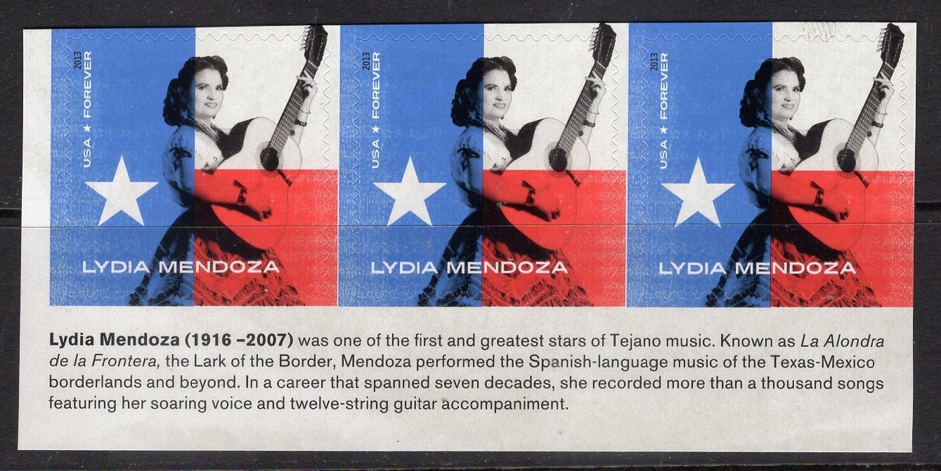 LYDIA MENDOZA SINGER Inscription Strip of 3